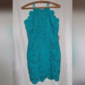 Bisou Bisou Jade Lace Sheath Dress Size 6 NWT Knee Length